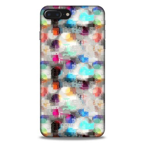 Apple Iphone 8 Plus Kılıf Pastel Renkler (8) Baskılı Kılıf Turkuaz Beyaz