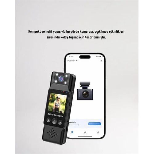 Wifi Destekli Mini Kamera – 180° Dönebilen Lens, 1080p Video, Tft Ekranlı