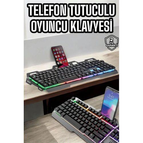 Klavyesi Q Klavye Rgb Işıklı Mouse Hediyeli