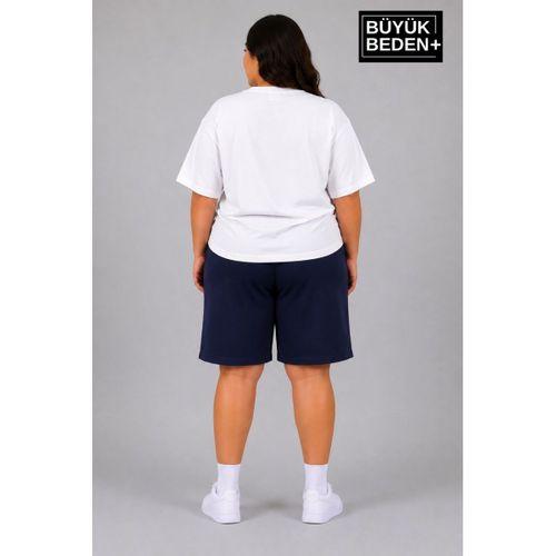 Süperlife Büyük Beden Kadın Bağcıklı Şort SPR26BSRK592