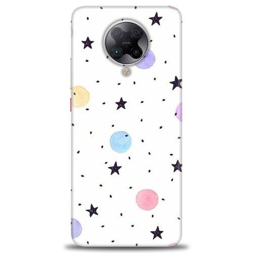 Xiaomi Poco F2 Pro Kılıf HD Baskılı Kılıf - Yıldız ve Daireler + Tam Ekran Koruyucu