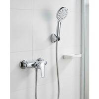 4 Fonksiyonlu Krem El Duşu Seti Spiral Hortum Ve Duş Askısı