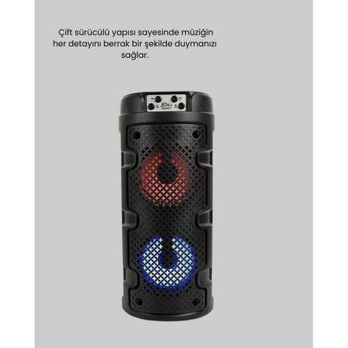 Taşınabilir Bluetooth Hoparlör Çift Sürücü Güçlü Bas Hd Ses Çoklu Bağlantı