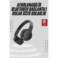 Kablosuz Bluetooth Kulaklık Kulak Üstü Ayarlanabilir Uzun Ömürlü
