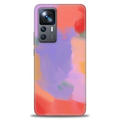 Xiaomi Mi 12T Pro Kılıf HD Baskılı Kılıf - Kırmızı + Tam Ekran Koruyucu