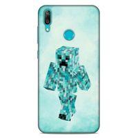Lopard Huawei Y7 2019 Uyumlu Kılıf PiXel (47) Crystal Flex Kılıf Diamond Creeper