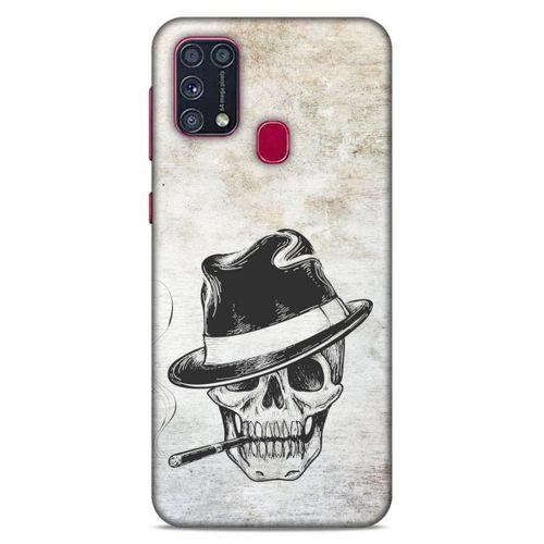 Lopard Samsung Galaxy M31 Uyumlu Kılıf Tattoo's (24) Darbe Emici Kılıf Şapkalı İskelet