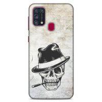 Lopard Samsung Galaxy M31 Uyumlu Kılıf Tattoo's (24) Darbe Emici Kılıf Şapkalı İskelet