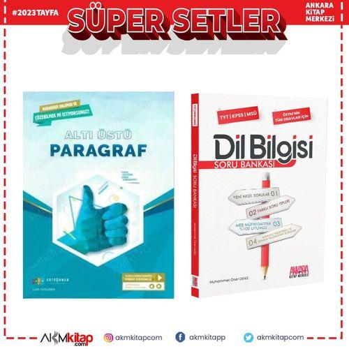 Antrenmanlarla TYT AYT Altı Üstü Paragraf ve AKM Dil Bilgisi Soru Bankası Seti 2 Kitap