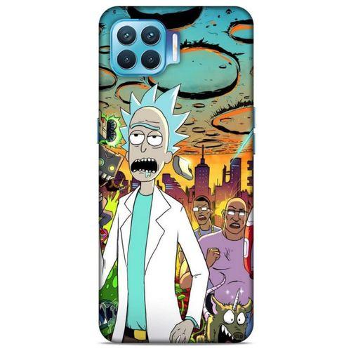 Oppo Reno 4 Lite Uyumlu Kılıf Rick And Morty (42) Rugged Armor Kılıf Story Train Morty