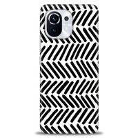 Xiaomi Mi 11 Kılıf HD Baskılı Kılıf - Siyah Çubuklar + Tam Ekran Koruyucu