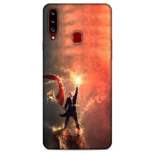 Samsung Galaxy A20s Kılıf Atatürk (44) Tough Armor Kılıf Alev Kırmızı
