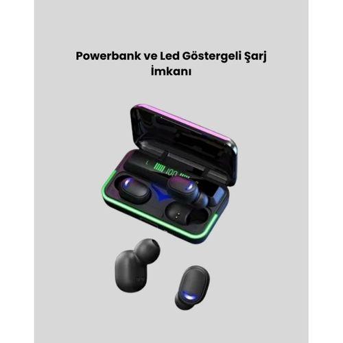 E10 Kablosuz Bluetooth Kulaklık – 3d Ses, Powerbank Şarj Kutusu