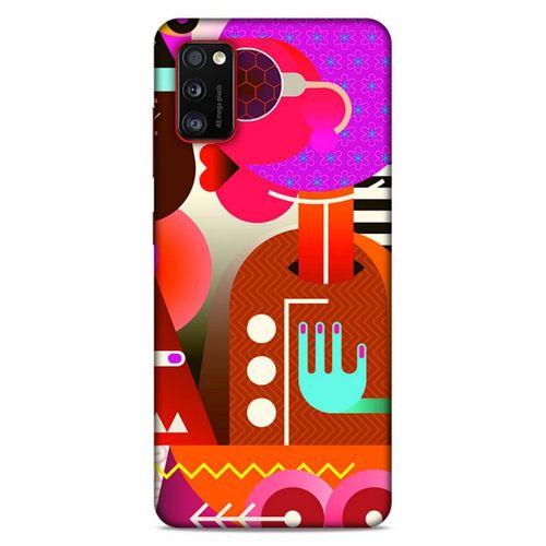 Lopard Samsung Galaxy A41 Uyumlu Kılıf Soyut Sanat (16) Desenli Kalın Kılıf