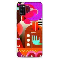 Lopard Samsung Galaxy A41 Uyumlu Kılıf Soyut Sanat (16) Desenli Kalın Kılıf