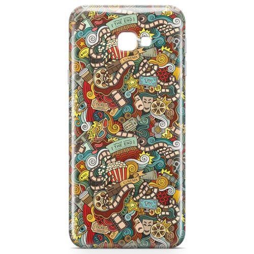 Samsung Galaxy J4 Plus Kılıf Doodle Yeni Filmler Arka Kapak Koruma Desenli Full Koruyucu