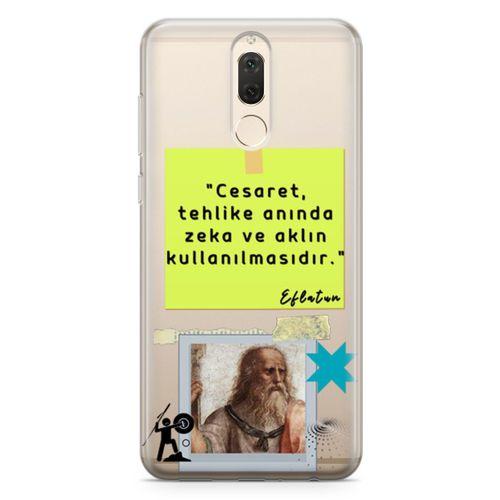 Huawei Nova 2i Kılıf Caps Eflatun Arka Kapak Koruma Desenli Full Koruyucu