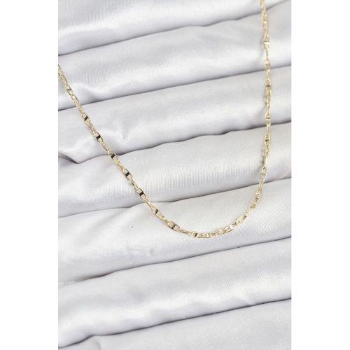 CM 14K Gold Renk Pirinç Gemi Zinciri Model Kadın Kolye