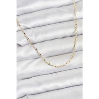 CM 14K Gold Renk Pirinç Gemi Zinciri Model Kadın Kolye