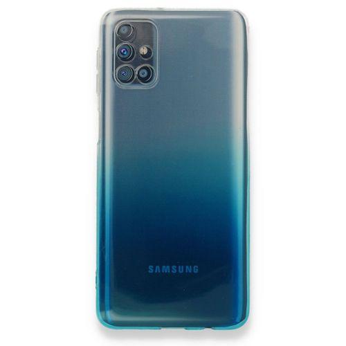 Samsung Galaxy M31S Kılıf Lüx Çift Renkli Silikon - Turkuaz