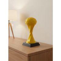 Futbol Toplu Sarı Kupa 21cm Masaüstü Dekor Ödül Figürü