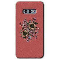 Potkal Hediye Fabrikası Samsung Galaxy S10e HD Baskılı Kılıf + 9D Tam Ekran Koruyucu - Retro Çiçek