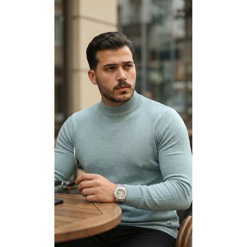 Erkek Yarım Balıkçı Yaka Pamuklu Triko