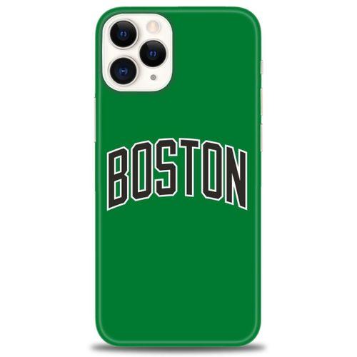 iPhone 12 Pro Kılıf HD Baskılı Kılıf - Boston Yeşil + Tam Ekran Koruyucu