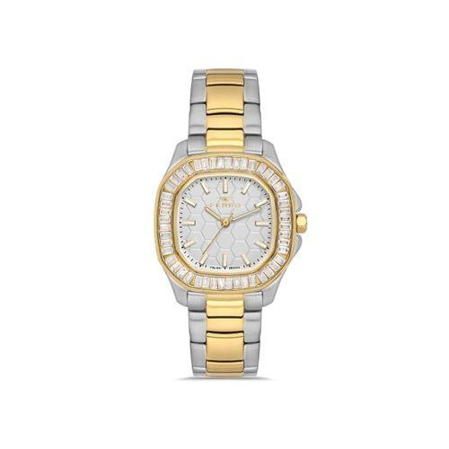 Ferro FL43008A-D Quartz Çelik Altın/Gri 31 mm Kadın Kol Saati