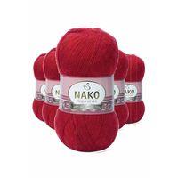 5 Adet Angora Lüks El Örgü İpi Koyu Kırmızı 1175