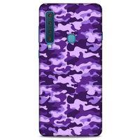 Samsung Galaxy A9 2018 Uyumlu Kılıf Mor Delisi (13) Silikon Kap Kamuflaj