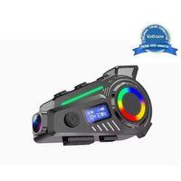 K19 Kameralı Motosiklet Kask Bluetooth Kulaklık Su Geçirmez Intercom Radyolu Hafıza Kartlı