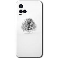 Vivo Y33s HD Baskılı Kılıf + 9D Tam Ekran Koruyucu - Alone Tree