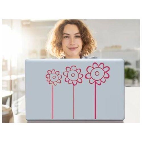 Defter Sticker,Laptop Sticker  Pembe Papatyalı Pvc 48X33X0,5Cm