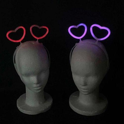 Glow Karanlıkta Yanan Fosforlu Kalp Taç 12 Adet - Lisinya