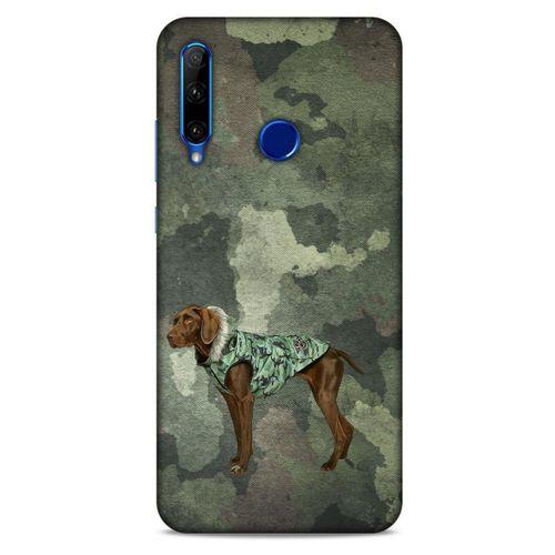 Huawei Honor 20 Lite Kılıf Köpek Kıyafetleri (49) Ultra Silikon Kılıf Kamuflaj Mont