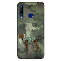 Huawei Honor 20 Lite Kılıf Köpek Kıyafetleri (49) Ultra Silikon Kılıf Kamuflaj Mont