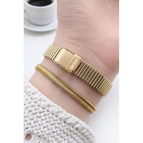 DKNY 2 Yıl Garantili 3 Atm Suya Dayanıklı Kararma Renk Atma Yapmaz Kadın Kol Saati+Bileklik DL123.45