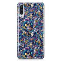 Samsung Galaxy A70 Kılıf Space Doodle Arka Kapak Koruma Desenli Full Koruyucu
