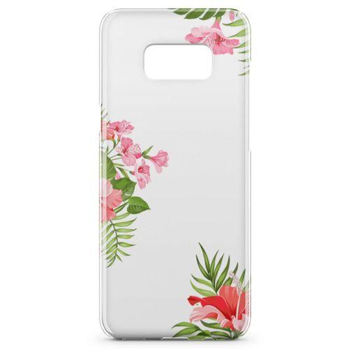 Samsung Galaxy S8 Plus Kılıf Apocynaceae Arka Kapak Koruma Desenli Full Koruyucu
