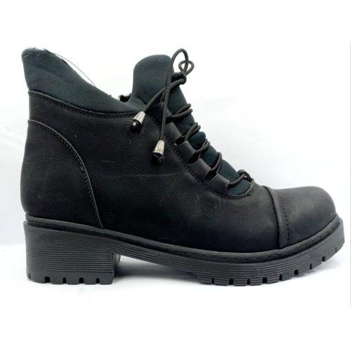 PUNTO 237104 Siyah 5 Cm Fermuarlı Kadın Bot