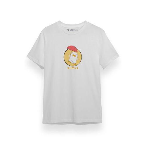 Gintama Anime Elizabeth Minimal Beyaz Kısa kol Erkek Tshirt