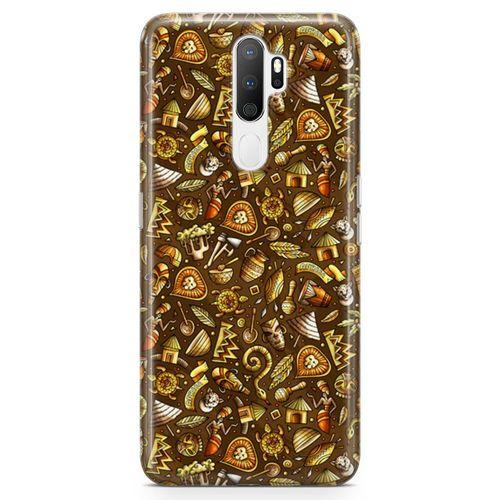 Oppo A9 2020 Kılıf Maskeli Balo Doodle Arka Kapak Koruma Desenli Full Koruyucu