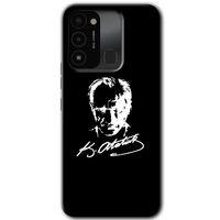 Tecno Spark 8C Kılıf HD Desen Baskılı Arka Kapak - Atatürk Silüet İmza