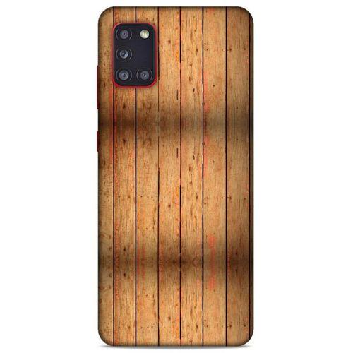 Lopard Samsung Galaxy A31 Uyumlu Kılıf Wood'X (11) Tam Koruma Baskılı