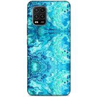 Mermer Desenli (36) Tema Glitter Kılıf Deniz Mavisi Xiaomi Mi 10 Lite Kılıf