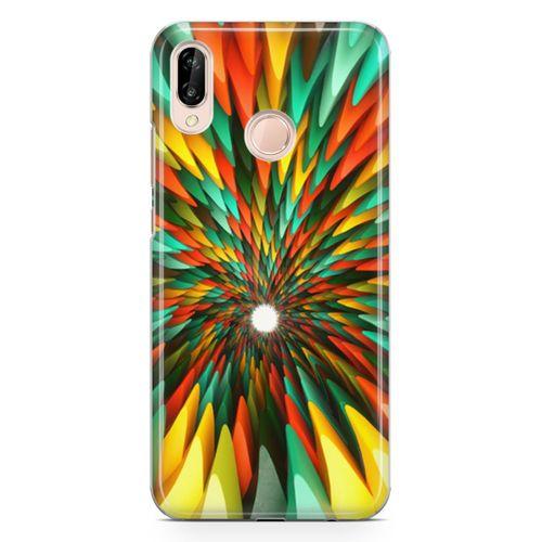 Huawei Nova 3e Kılıf Derin Kuyu Arka Kapak Koruma Desenli Full Koruyucu