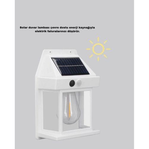 Üç Modlu Güneş Enerjili Duvar Lambası 1800mah Bataryalı Ve Hareket Sensörlü