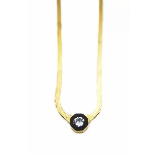 Çağla İtalyan Zincir Çelik Kolye - Altın