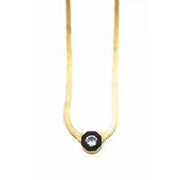 Çağla İtalyan Zincir Çelik Kolye - Altın